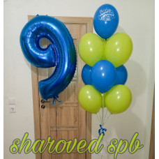 Фонтан шаров с цифрой Сет 126